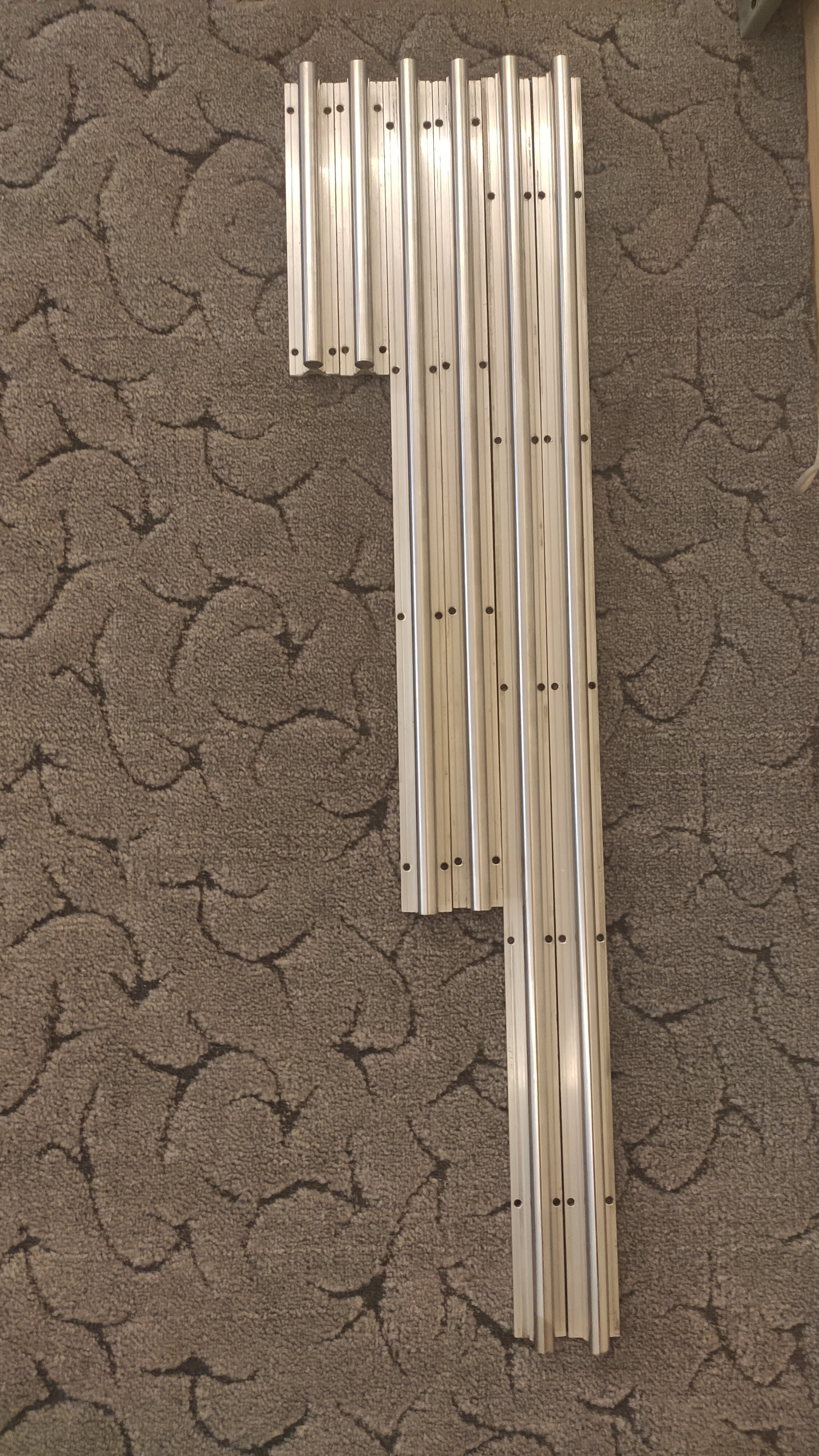 Комплектующие чпу. Рельсы SBR16, подшипники SBR16UU, двигатели nema 23, винты TR12x3, валы 16мм