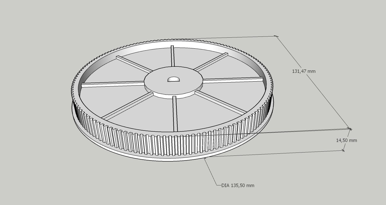 Печать пластиковой шестерни