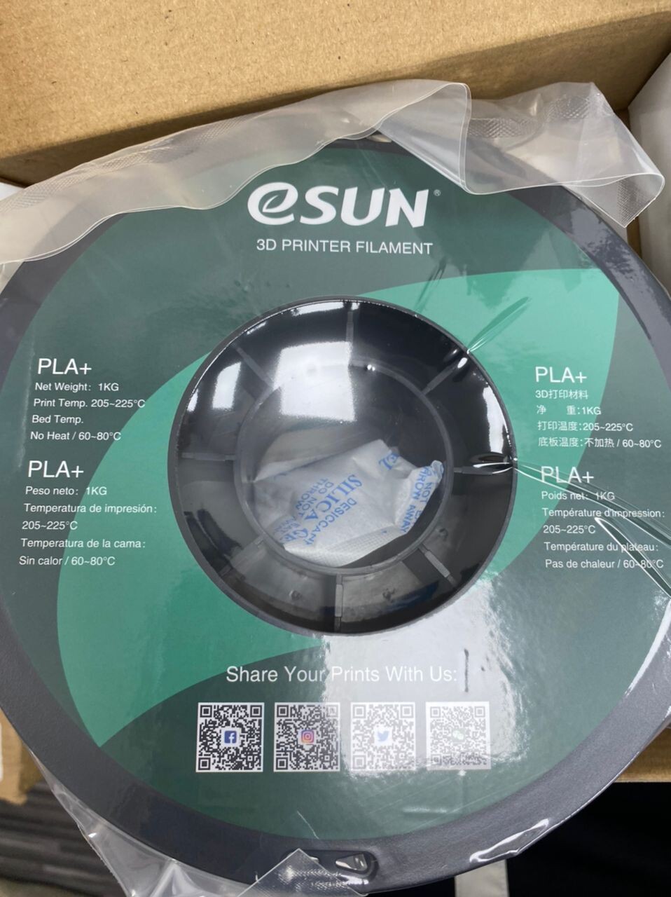 Пластик (филамент) PLA+ от eSUN для печати на 3D принтере