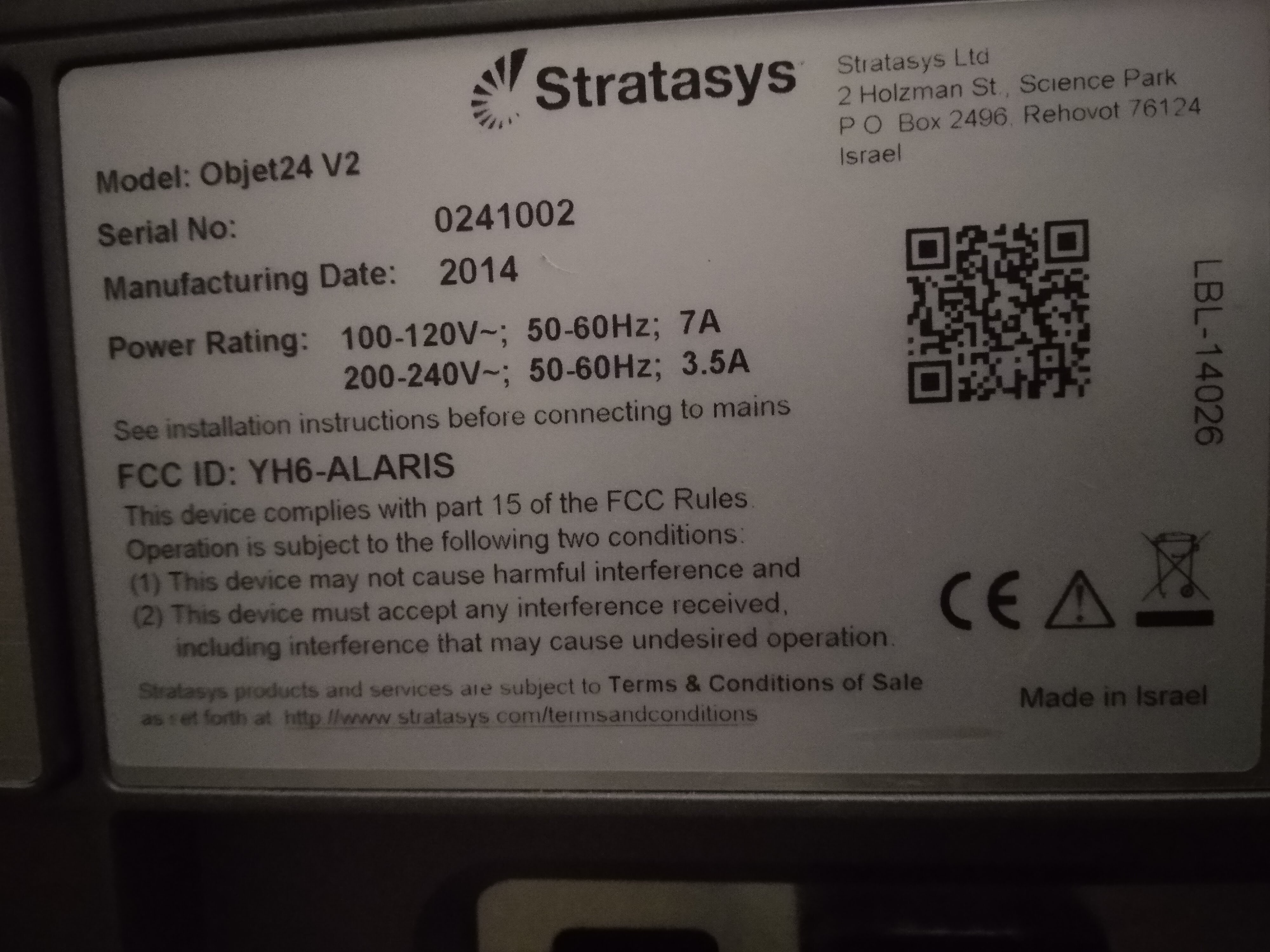 Продам 3D принтер Object 24