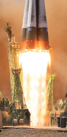 Сделать подставку в виде пламени из сопел ракеты