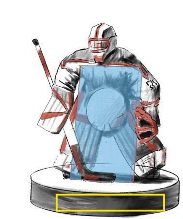 Моделирование фигурки хоккеиста с беспроводной зарядкой