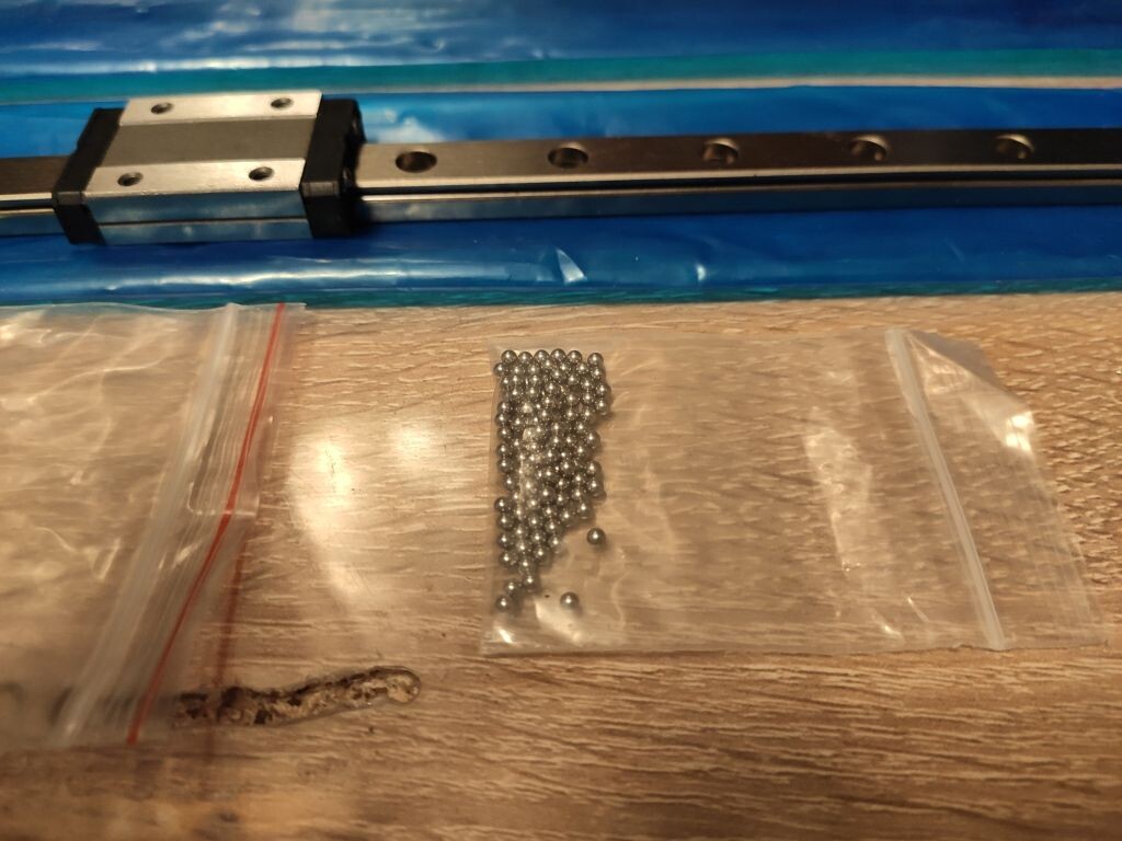 Рельсы MGN12 400мм 5шт + шарики + каретка