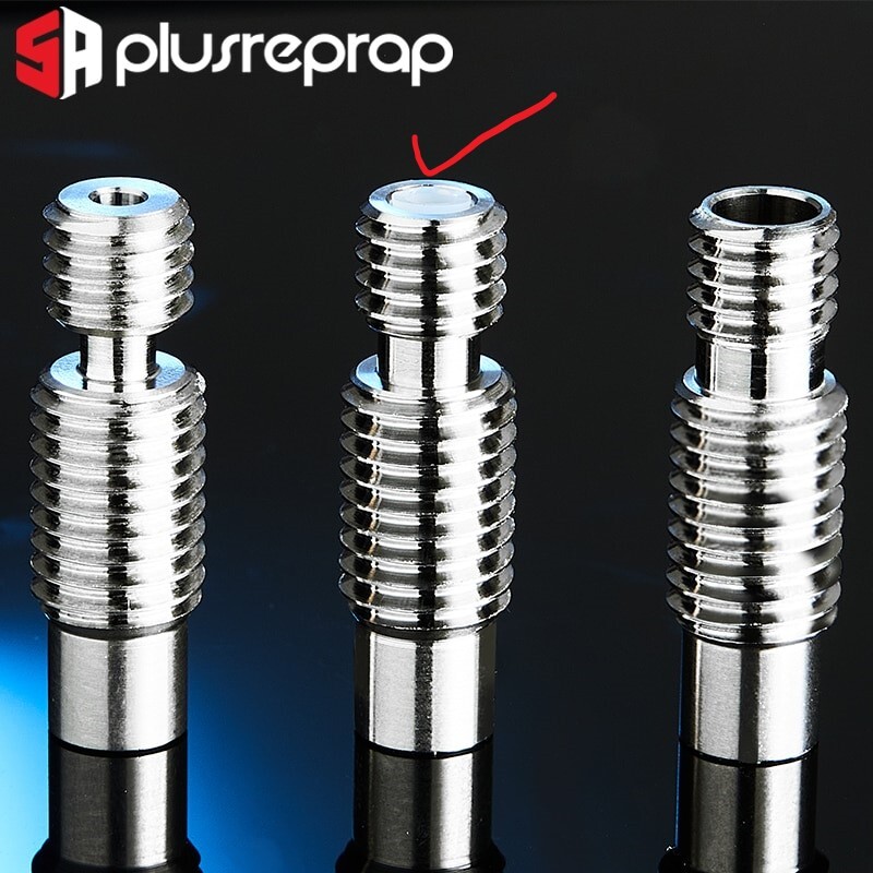 Титановый термобарьер e3dv6 с тефлоновой трубкой, 2 шт.