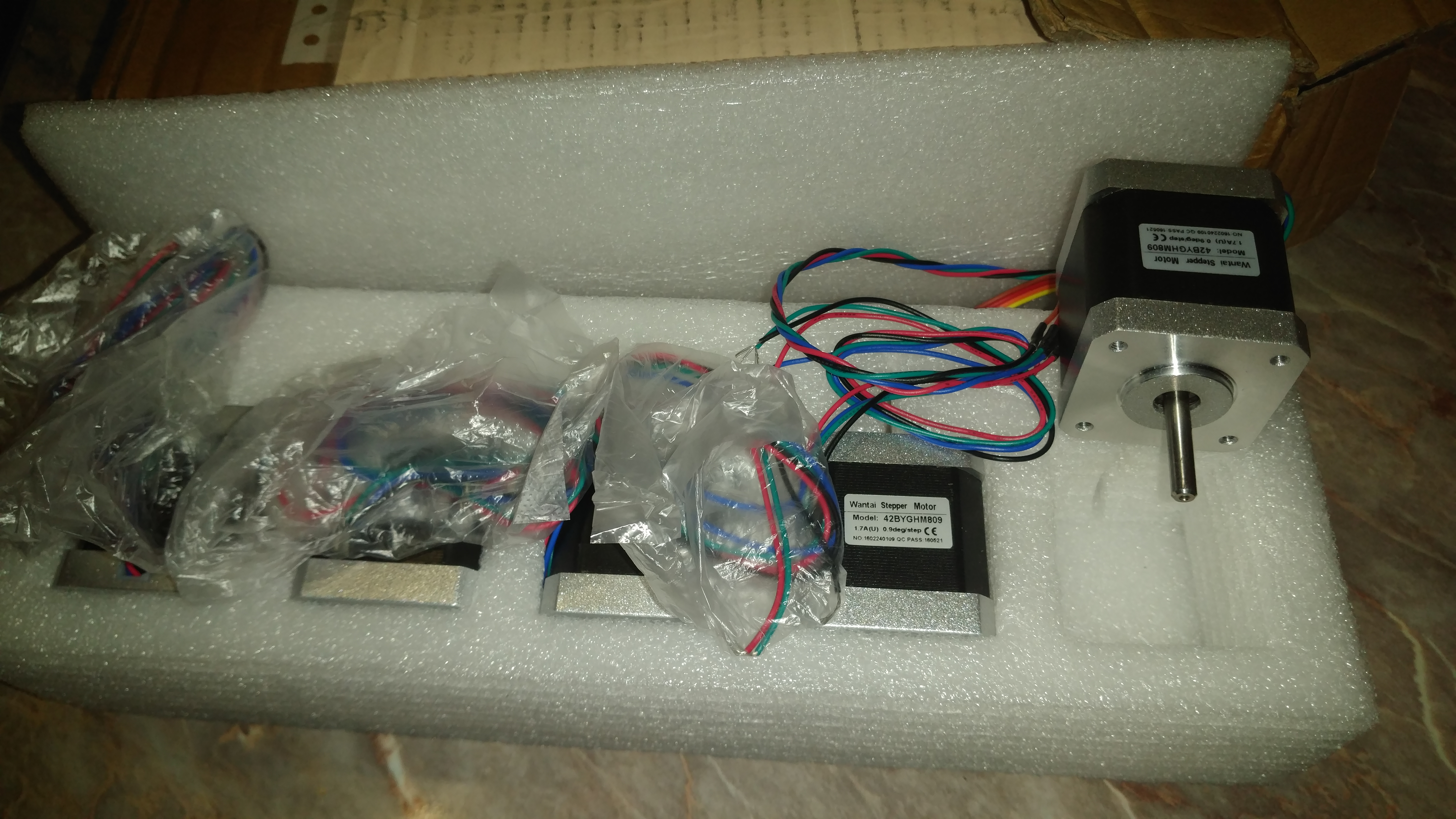 5шт. Nema 17 42BYGHM809 0.9deg 1.7A