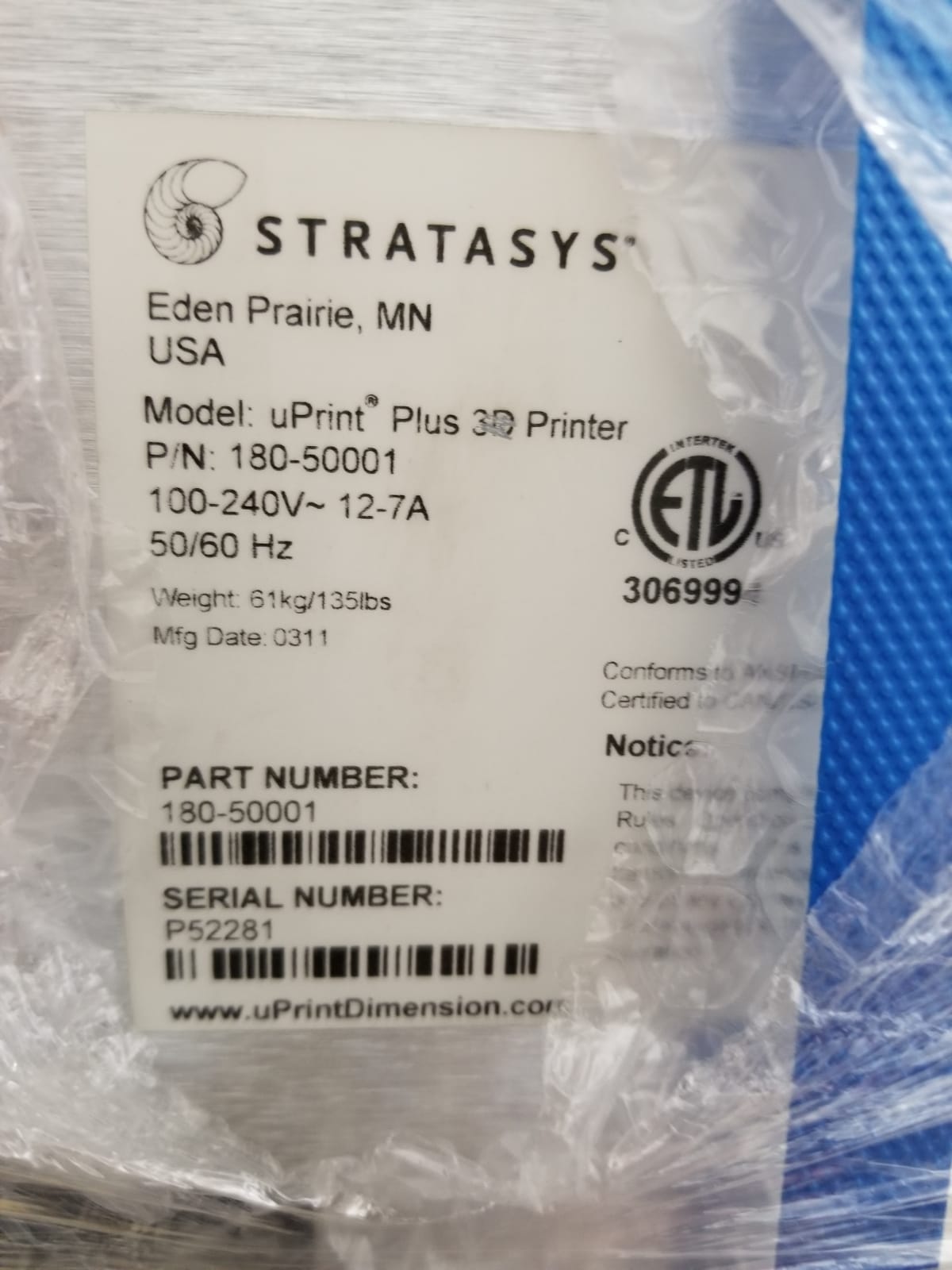 3Д принтер uPrint Plus