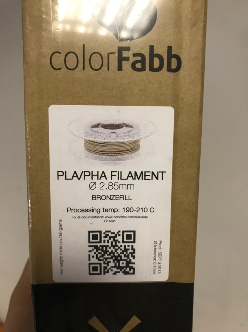 Отдам даром PLA BRONZEFILL 2.85 mm от ColorFabb