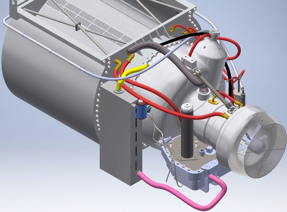 Модель двигателя танка M1 Abrams