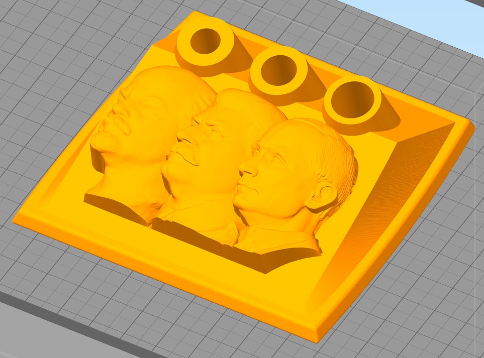 3D model “Kalem ve kurşun kalem standı Lenin-Stalin-Putin” versiyon 2 (Plastik Aparattır!!!)