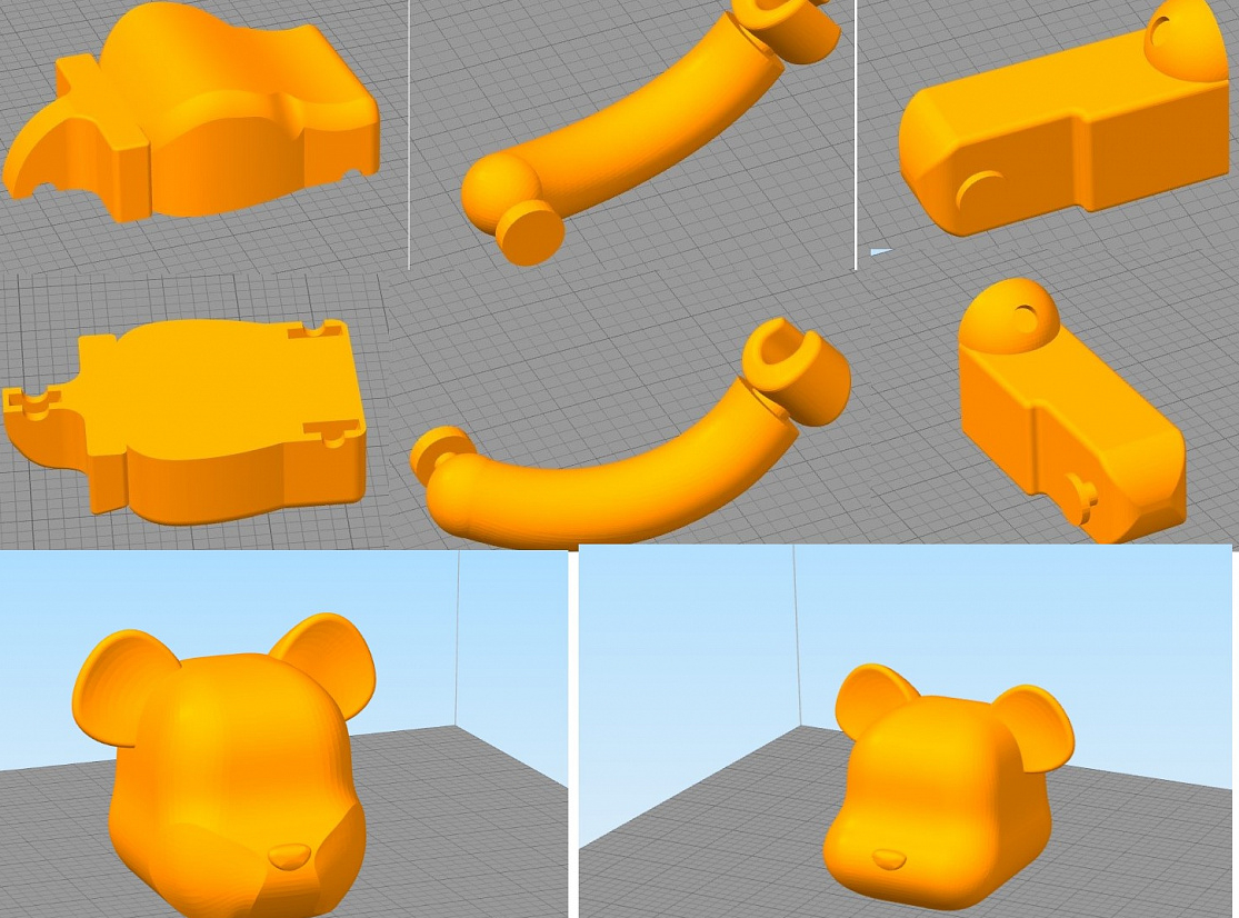 Медведь BearBrick 3D модель для печати