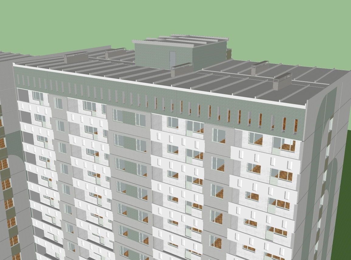 Панельный 16-ти этажный дом