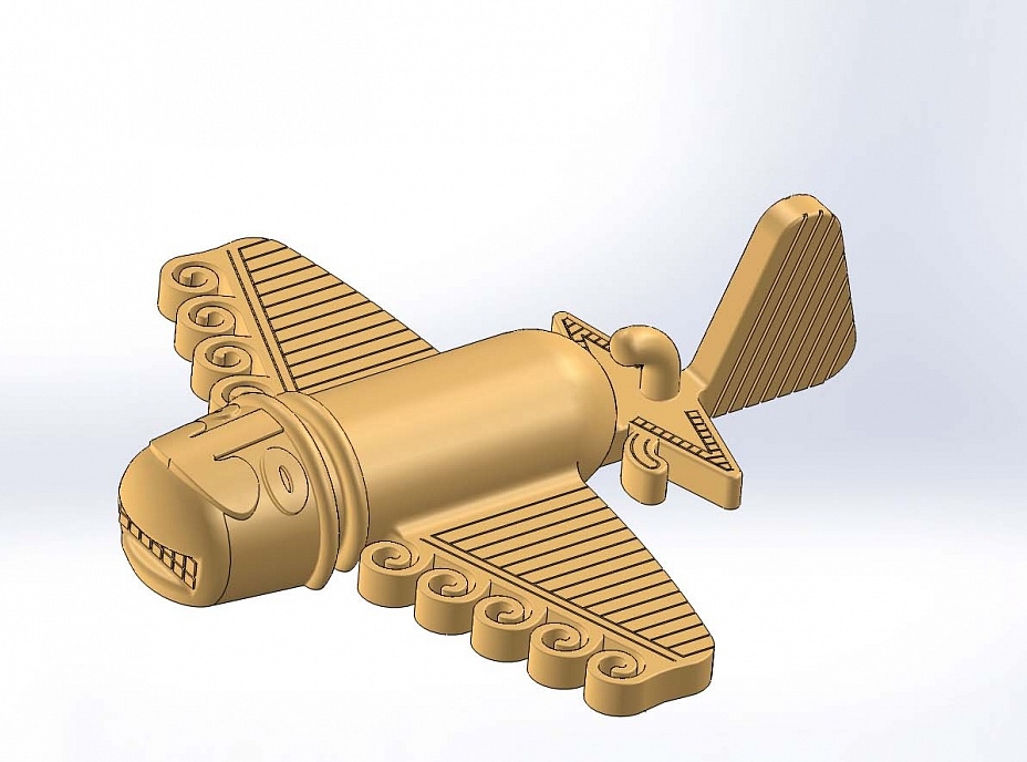 Columbian gold plane 2  Золотая птичка инков 2