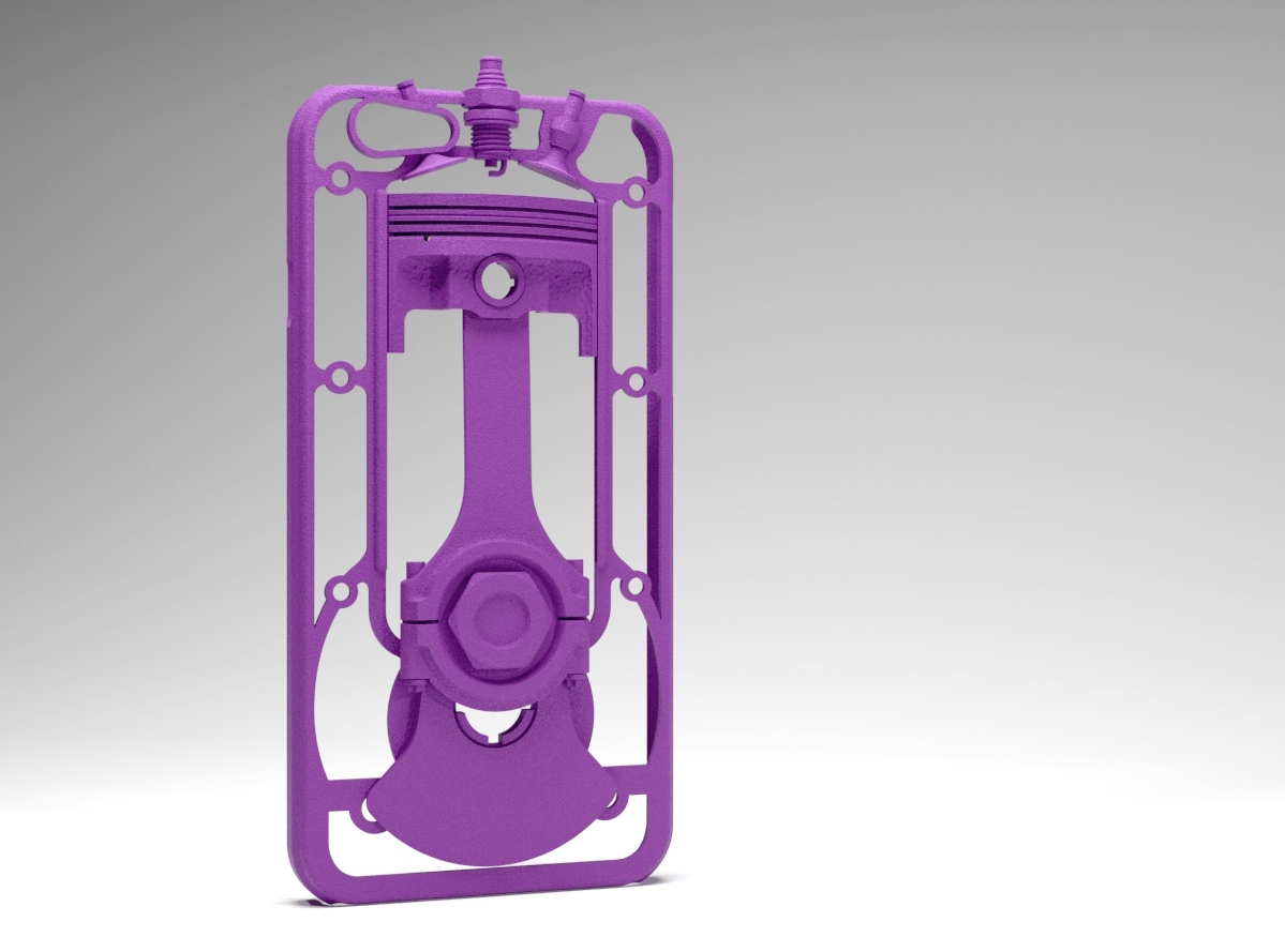 Чехол на Iphone 6-6s в виде цилиндра с движущимся поршнем