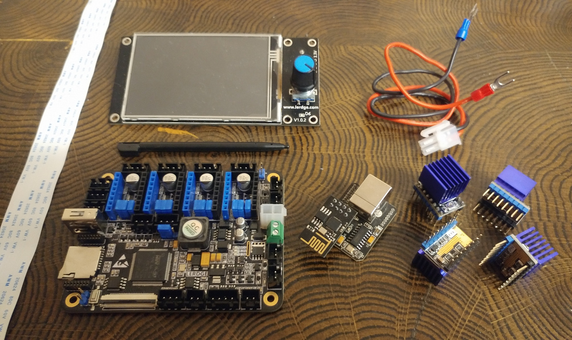 Комплект Lerdge-X + 4xLV8729 + WiFi + extUSB + 3.5 TFT тач экран