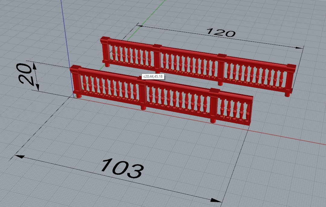 Печать мелких балясин