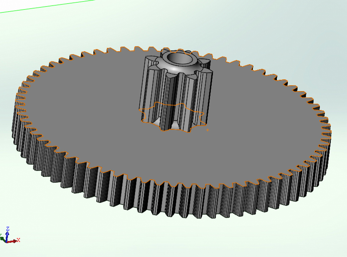 3д модель конической шестерни