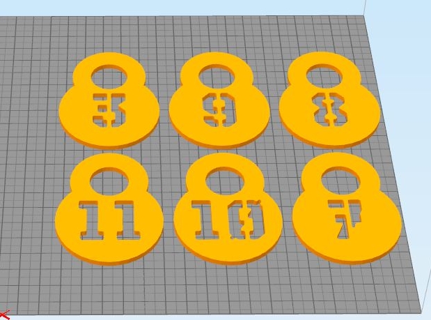 1 ekstruder için dolap etiketleri 1-50 (Plastik Aparattır!!!)