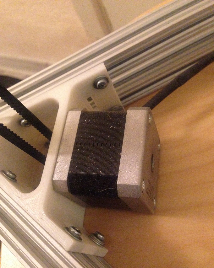 Рама для Дельта принтера с моторами, ремнями и хотендом