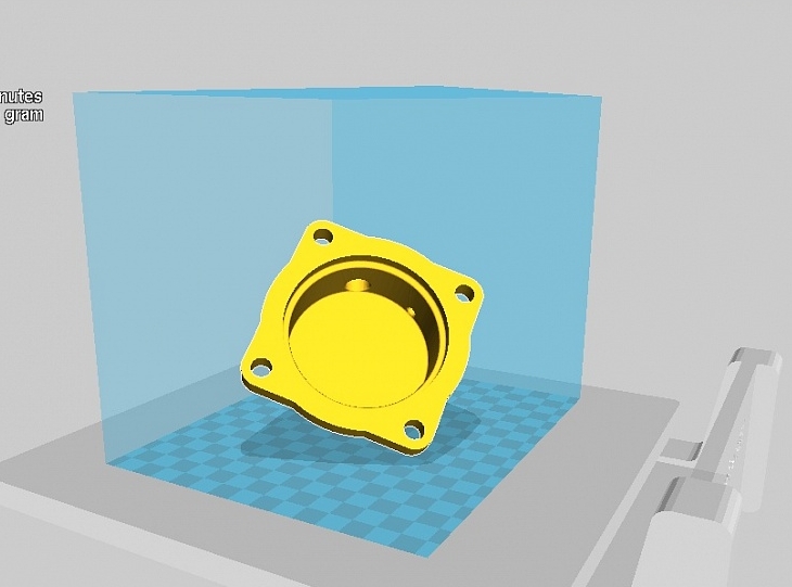 ZIL 130 kompresörün modifikasyonu için arka kapak (Plastik Aparattır!!!)