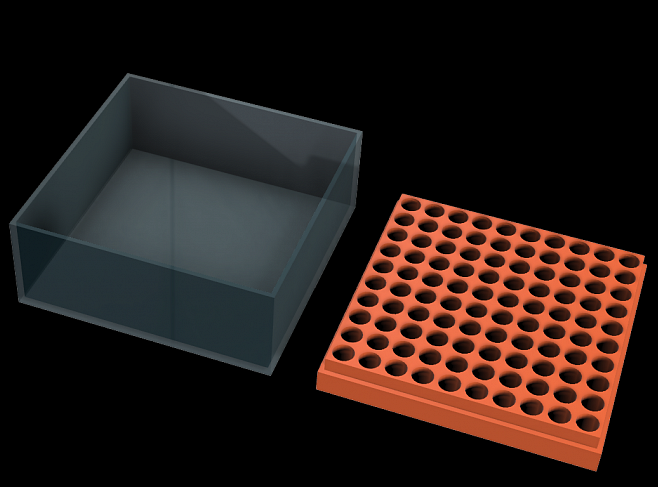 Parfüm örnekleri için kutu standı (Plastik Aparattır!!!)