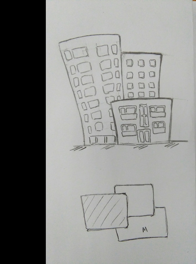 Модель корпуса для usb-flash в stl в виде Нескольких зданий.  Запрос предложений.