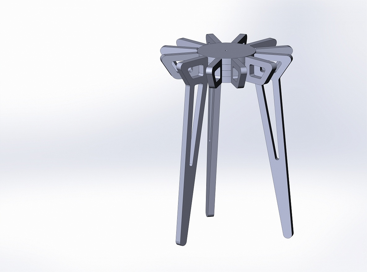 Табуретка-Паук. Фанера 15мм для фрейзера