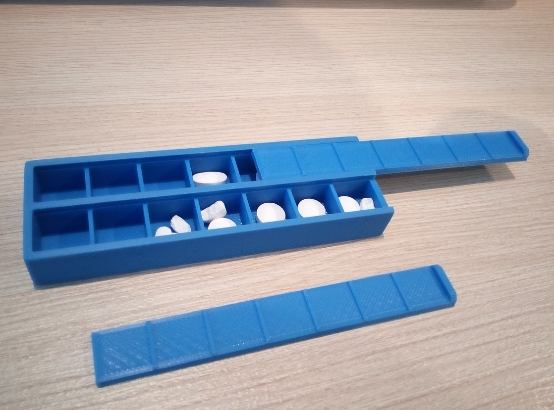 Minyatür tablet kutusu, 7 gün, sabah-akşam (Plastik Aparattır!!!)