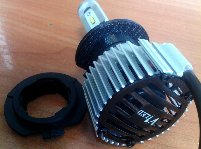 Otomotiv LED lambaları için montaj bayonet flanşı (taban) (Plastik Aparattır!!!)