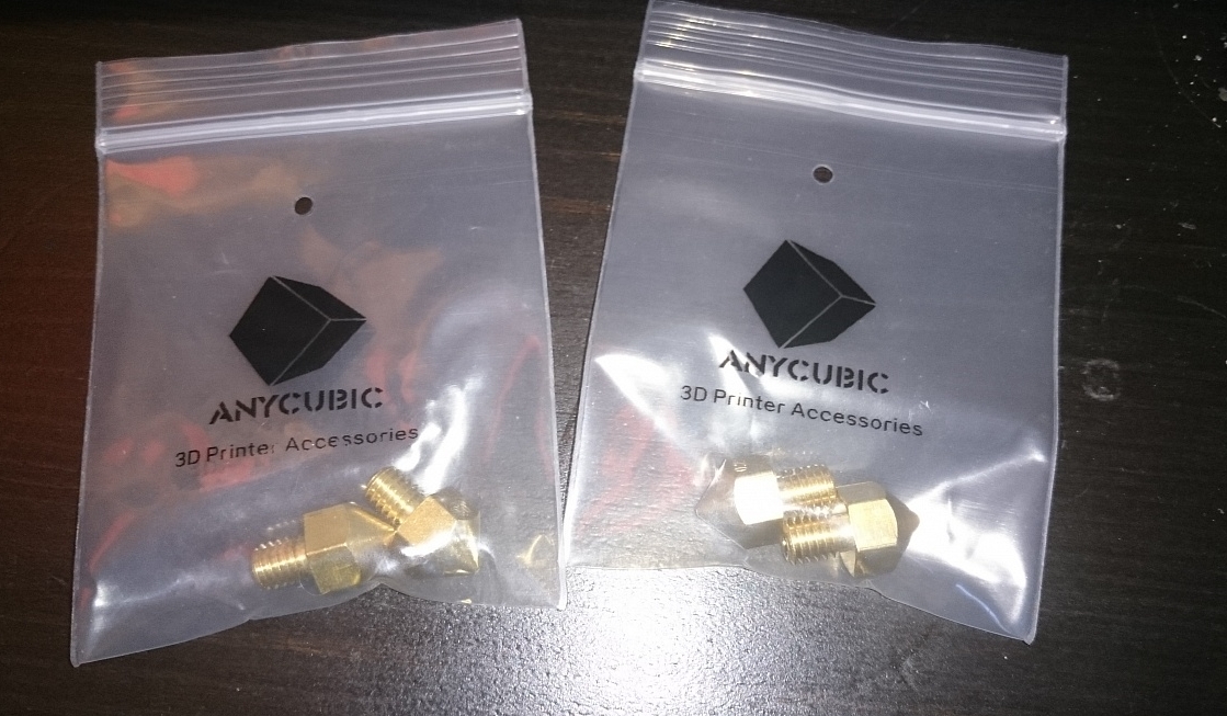 Сопла под 3мм филамент 4 шт.