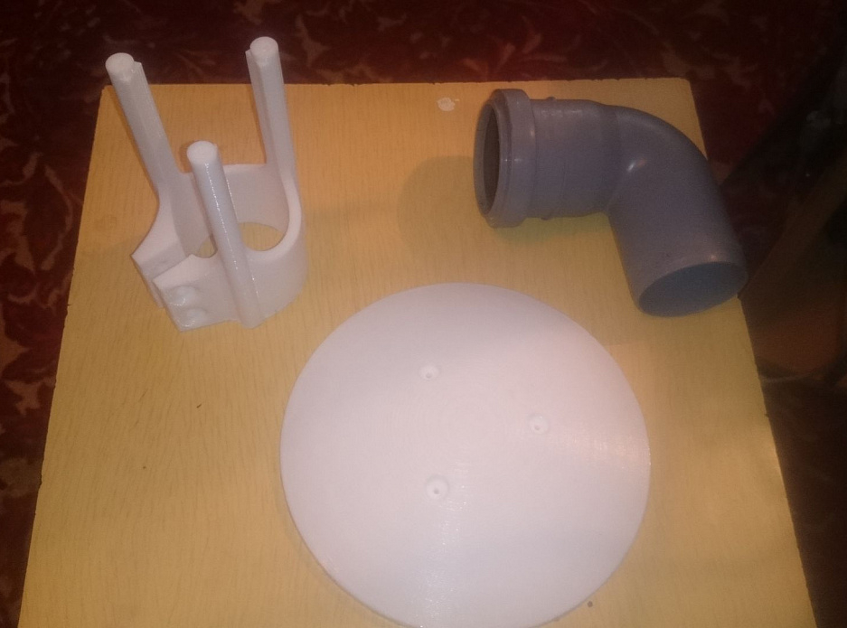 Kanalizasyondan gelen havalandırma borusu için kapak, çap 50 mm (STL + SolidWorks) (deflektör) (Plastik Aparattır!!!)