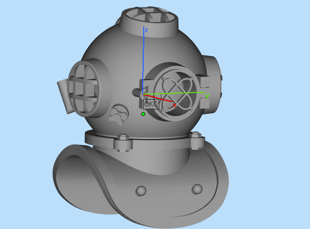 Üç cıvatalı kask (dalış kaskı) (Plastik Aparattır!!!)