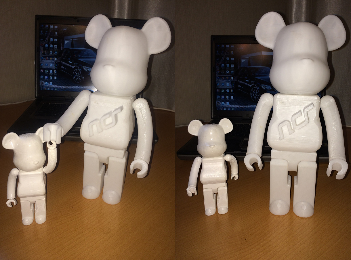Медведь BearBrick 3D модель для печати