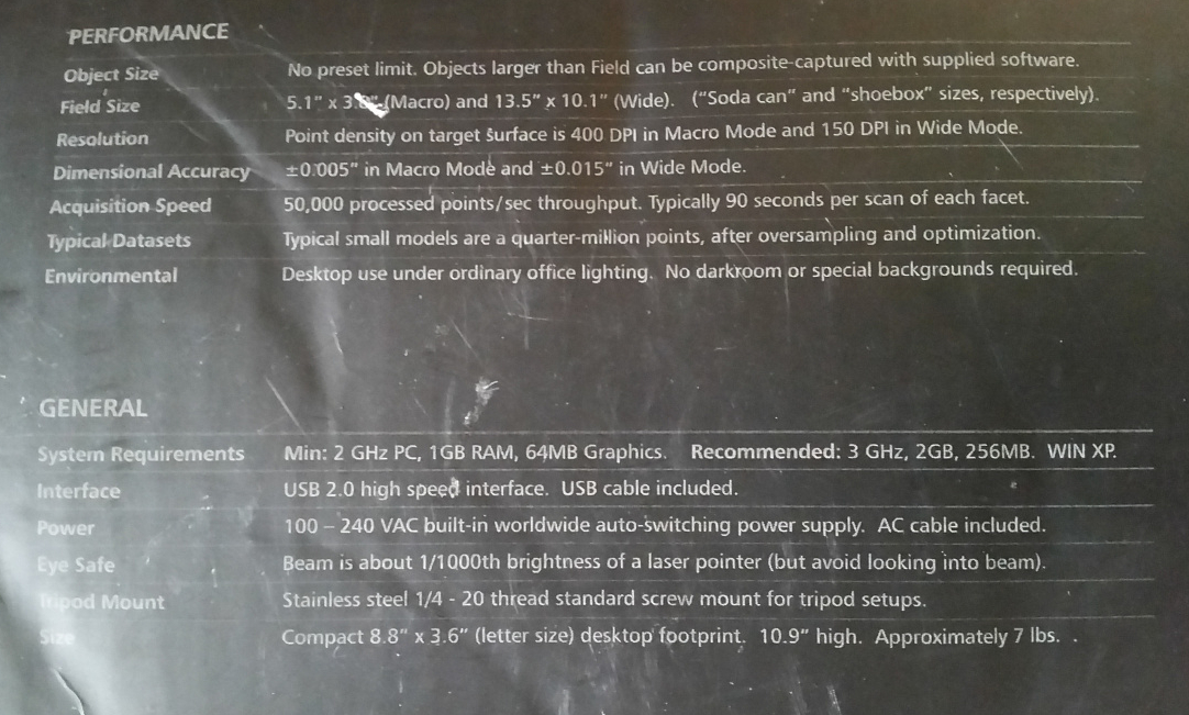 3D сканер NextEngine