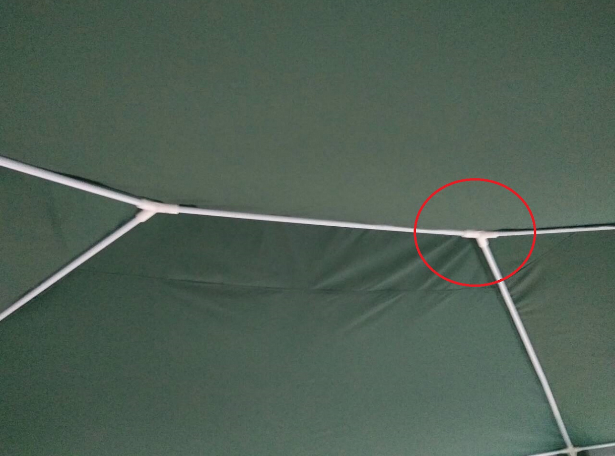Çadır borularının üstten plastik tespiti (Plastik Aparattır!!!)