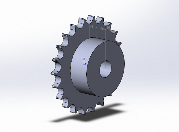 3д модель конической шестерни