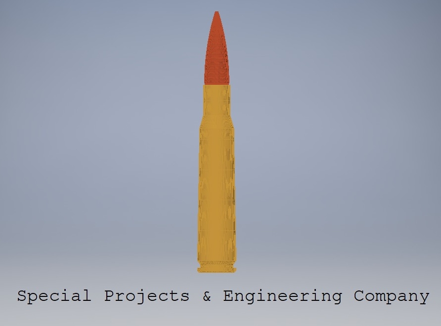 Макет патрона .50 BMG с пулей M2