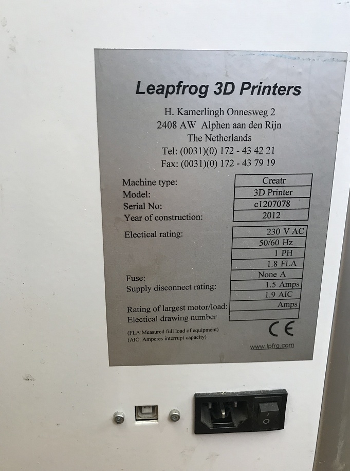 Продам 3D принтер Leapfrog creatr Продам 3D принтер Leapfrog creatr