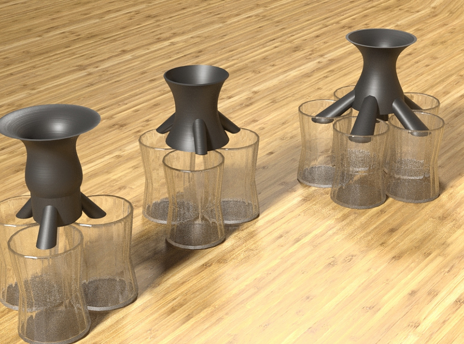 3 ve 5 bardak için votka dökücü (Plastik Aparattır!!!)