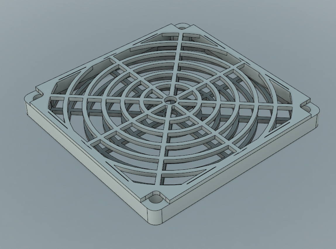 3d модель Корпус фильтра кулера 120 мм для 3d принтера - скачать ...