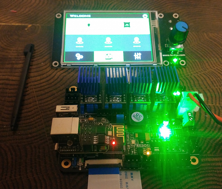 Комплект Lerdge-X + 4xLV8729 + WiFi + extUSB + 3.5 TFT тач экран