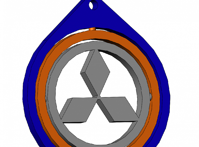 Mitsubishi jiroskopik anahtarlık (Plastik Aparattır!!!)