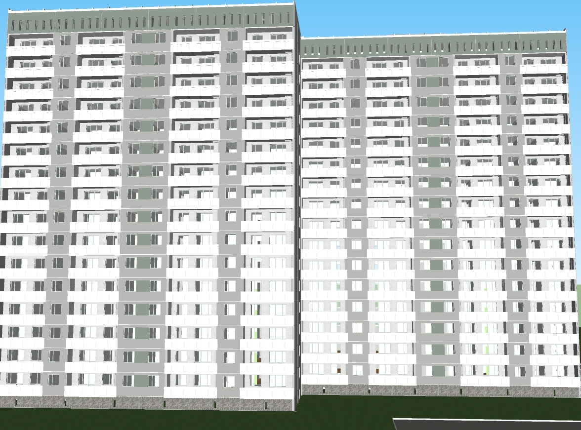 Панельный 16-ти этажный дом