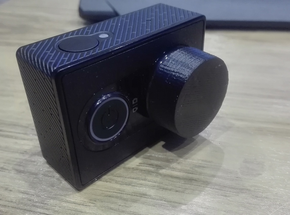 3d модель крышка на объектив экшн камеры xiaomi yi для 3d принтера ...