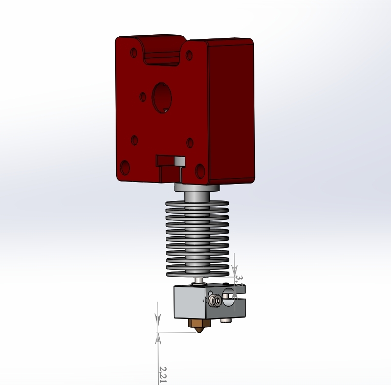 Смоделировать к экструдеру обдув и охлаждение