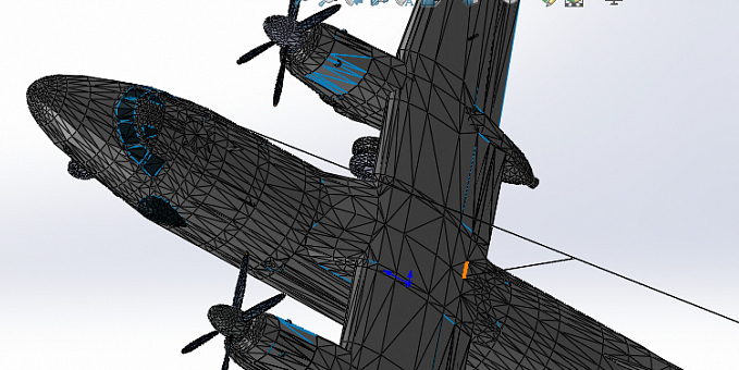 Переработать модель самолета.