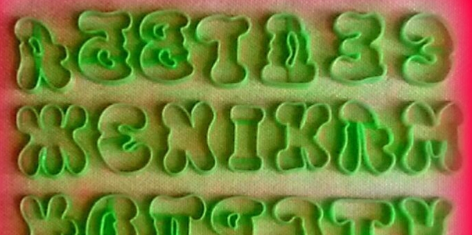 Вырубка для мастики и пряников Алфавит 