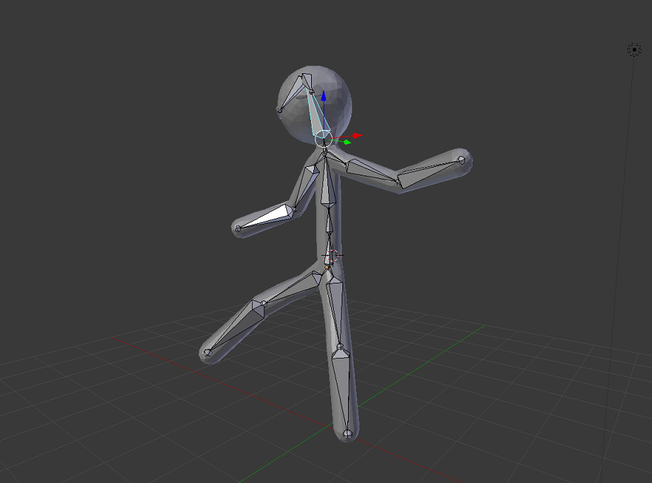 Человечек 3д модель для игр и анимации со скелетом