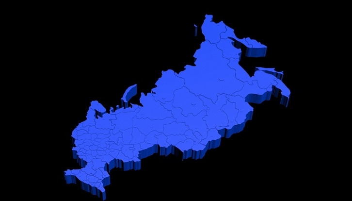 Трёхмерная модель карты России без Крыма