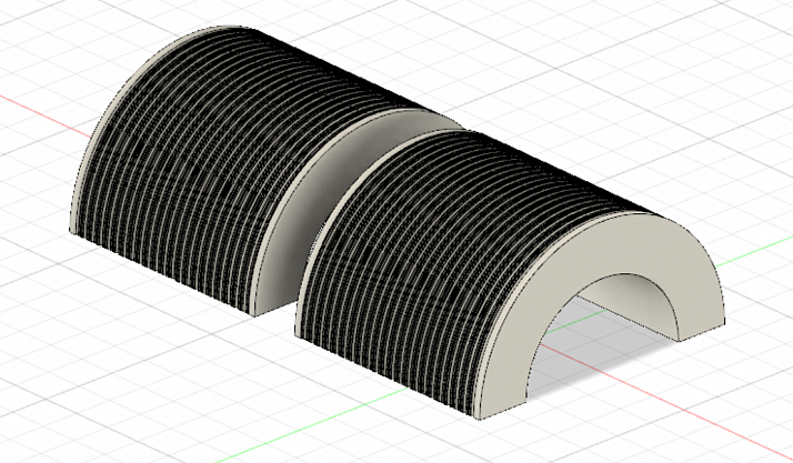 Цилиндрический каркас с секциями
