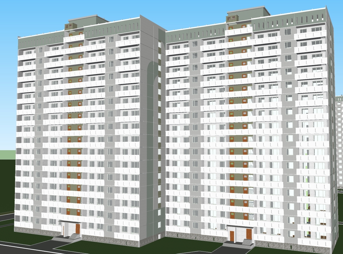 Панельный 16-ти этажный дом